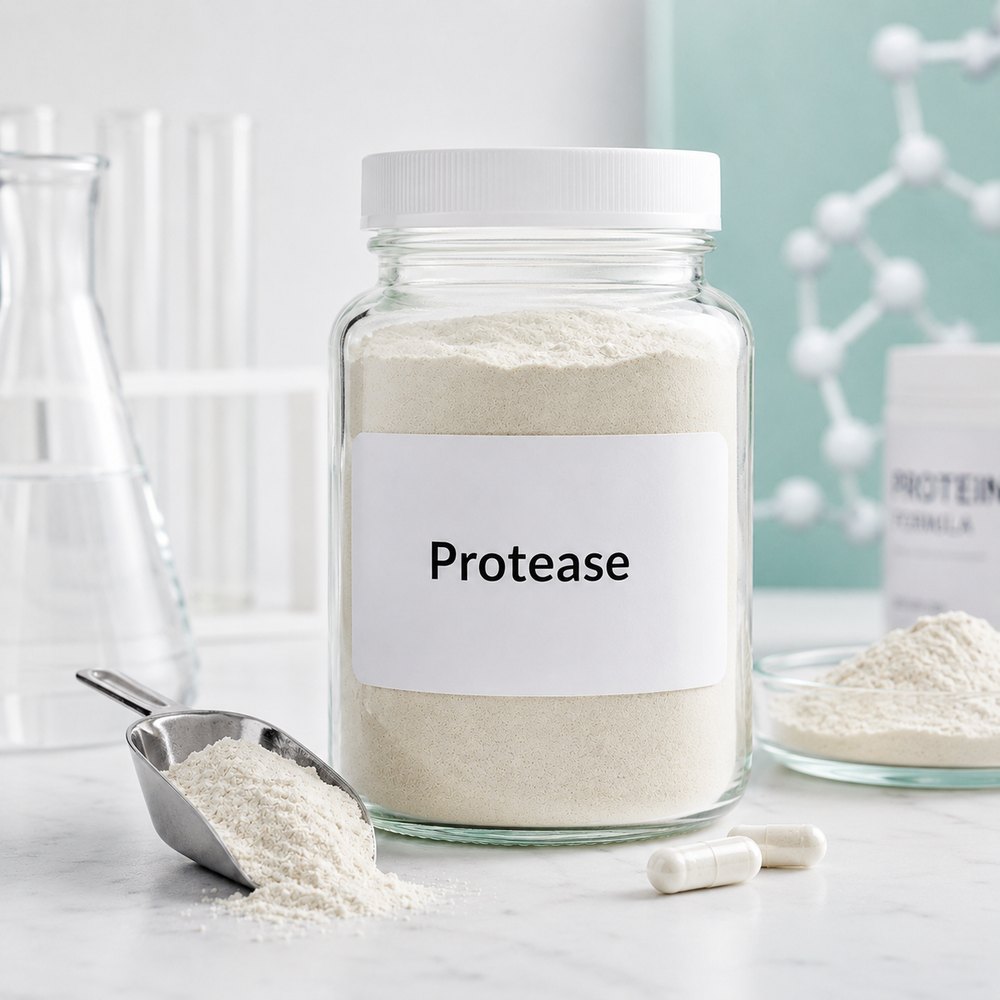 Protease enzyme powder
